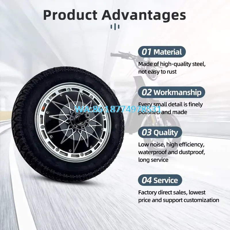 Wmwmnu製 12インチ BLDC ハブモーターキット 7 - 5000W Hub Motor Kit 72V のレビューと価格